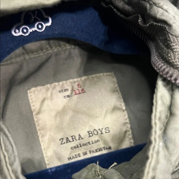 Zara Boys Aviator Olive Green Jacket - Picture 2 of 10